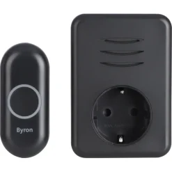 Byron DBY-22353 Draadloze deurbelset plugin met stopcontact 150m zwart