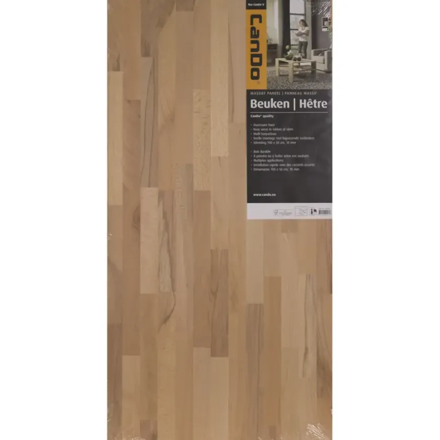 CanDo massief timmerpaneel beuken 100x50 cm 18 mm