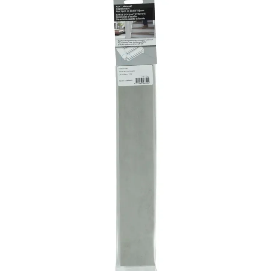 Geen CanDo Traprenovatie Kantlaminaat Beton Licht Grijs 40x6 cm - 2 Stuks