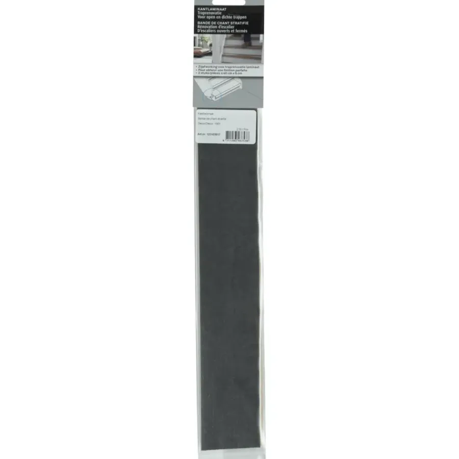 Geen CanDo Traprenovatie Kantlaminaat Beton Antraciet 40x6 cm - 2 Stuks