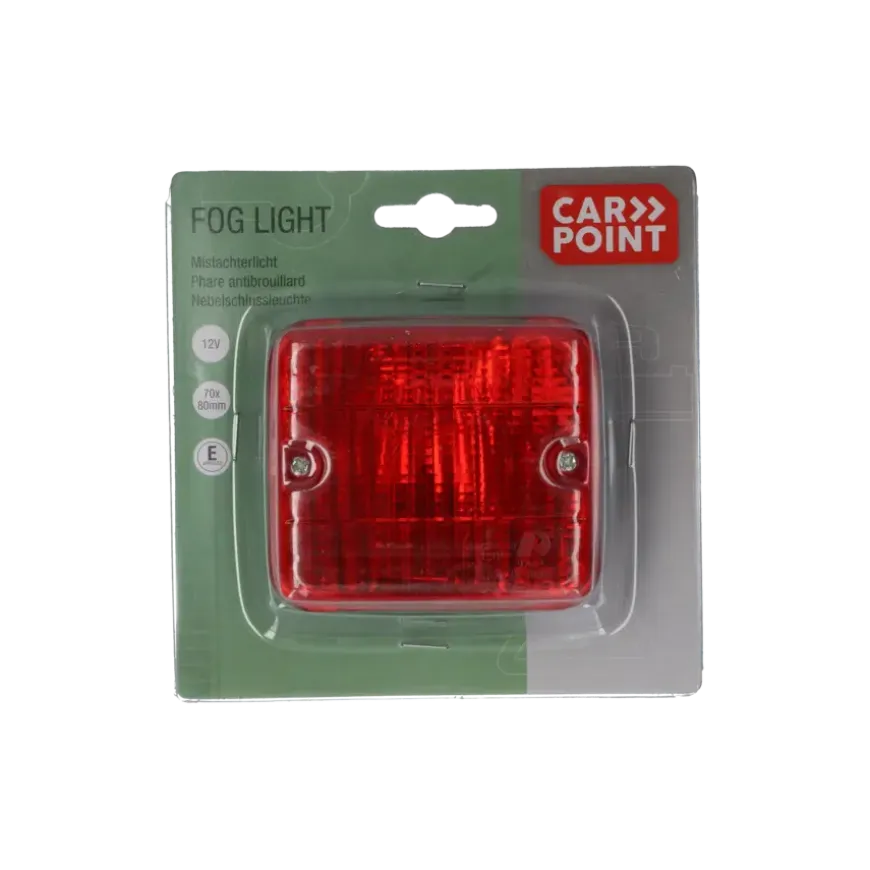 Carpoint Mistachterlicht 70x80mm 12V e4-47333