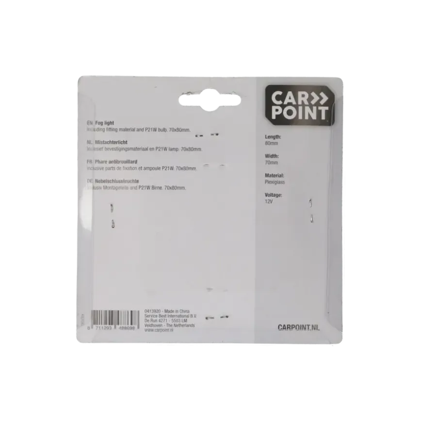 Carpoint Mistachterlicht 70x80mm 12V e4-47333