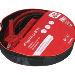 Carpoint startkabel 500A met gele veiligheidsplug met polariteitsaanduiding