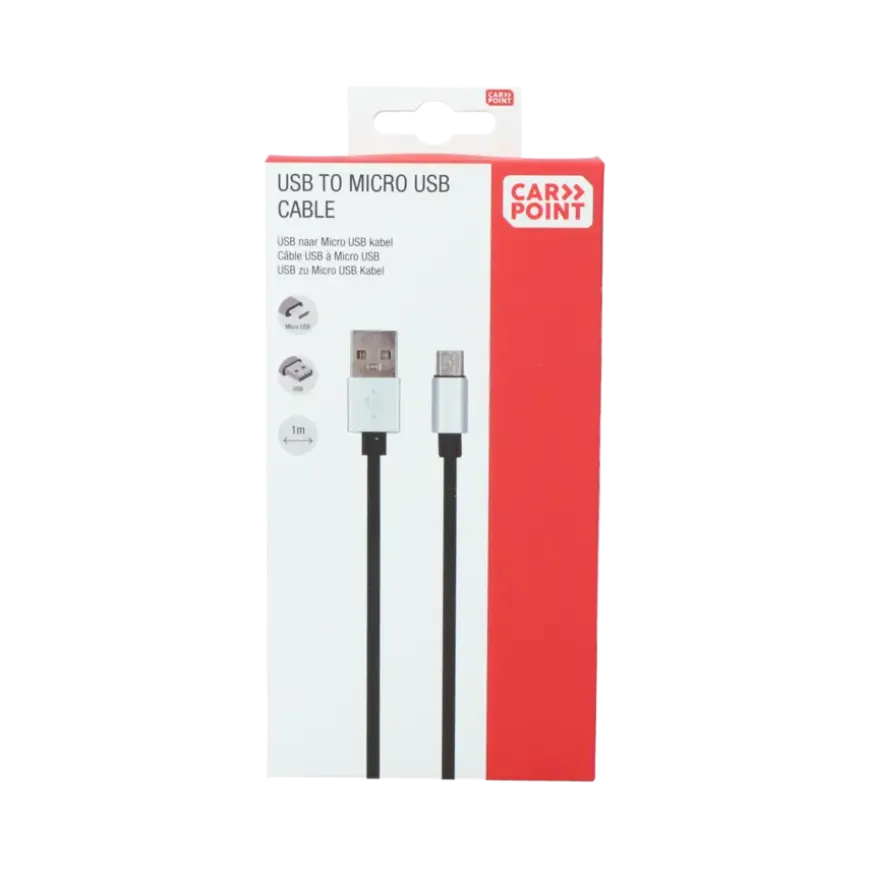 Carpoint USB>Micro USB kabel 1 Meter