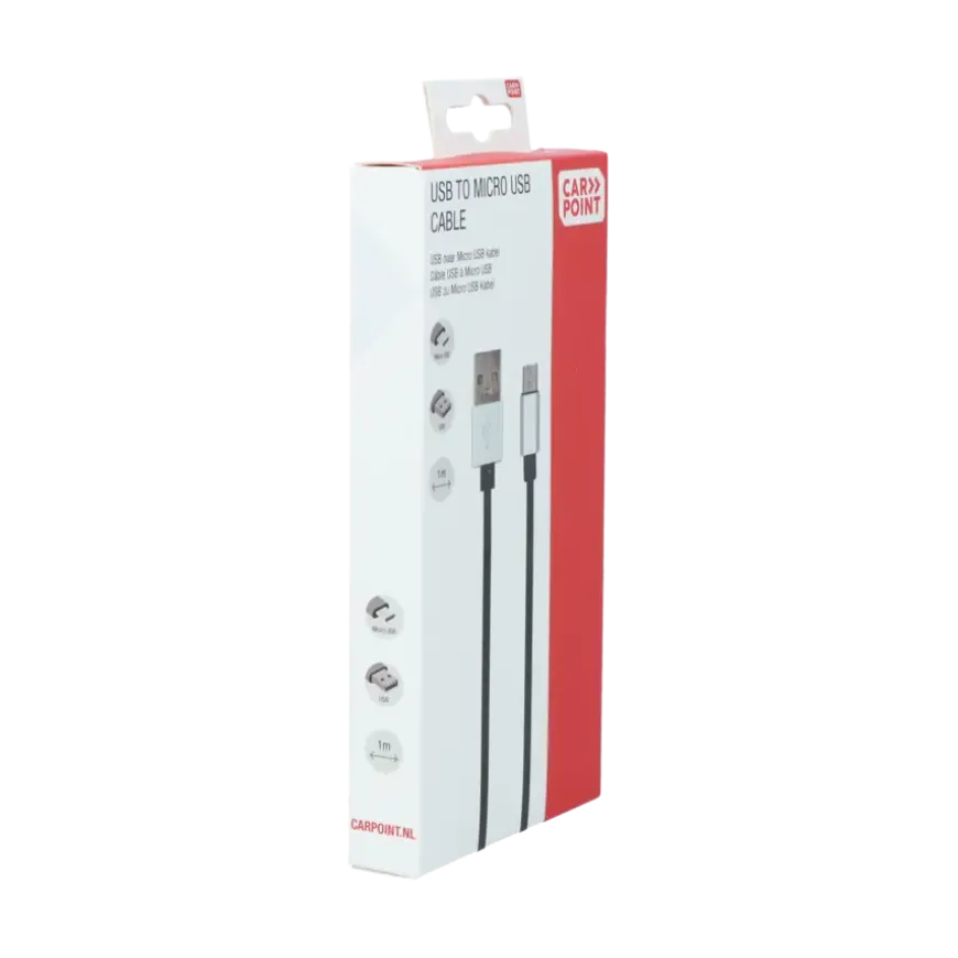 Carpoint USB>Micro USB kabel 1 Meter