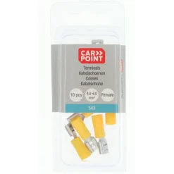 Carpoint vlakstekkerhuls 543 6.3x0.8 geel 10 stuks