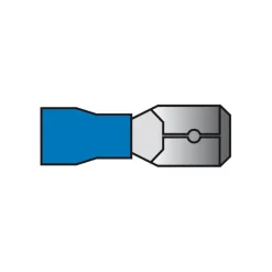 Carpoint Vlakstekker 740 6.3x0.8mm blauw blister 10 Stuks