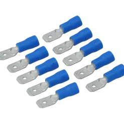 Carpoint Vlakstekker 740 6.3x0.8mm blauw blister 10 Stuks