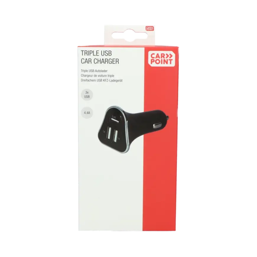 Carpoint 12/24V Triple USB Autolader 4.4A