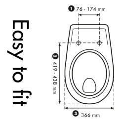 CEDO Frog & Flies WC-bril duroplast wit ovalen