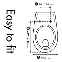 CEDO Icebrown WC-bril duroplast ovale houtlook bruin