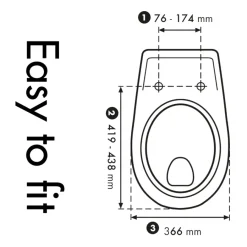 CEDO Sahara WC-bril duroplast betonlook ovale