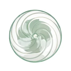 Geen Champagne glas met groene swirls