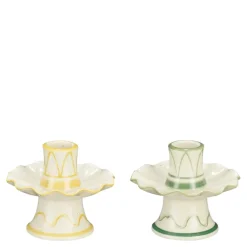 Geen Clayton kandelaar geel groen - h8xd9,5cm