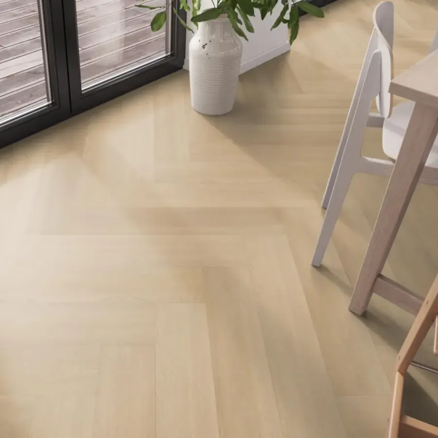 Geen Click PVC Progetto Heringa visgraat bruin eiken houtlook