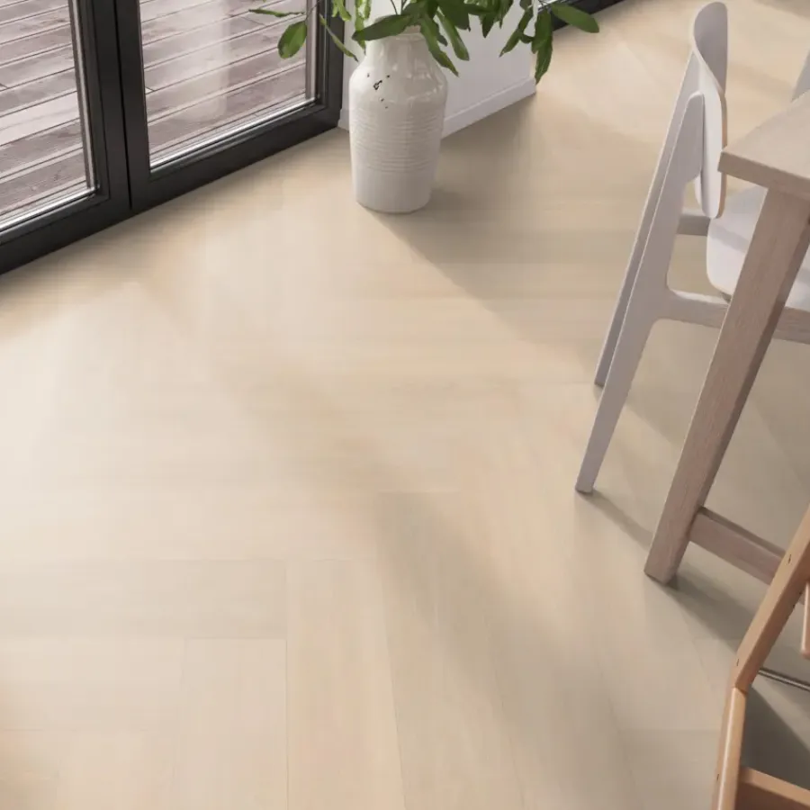 Geen Click PVC Progetto Heringa visgraat beige eiken houtlook