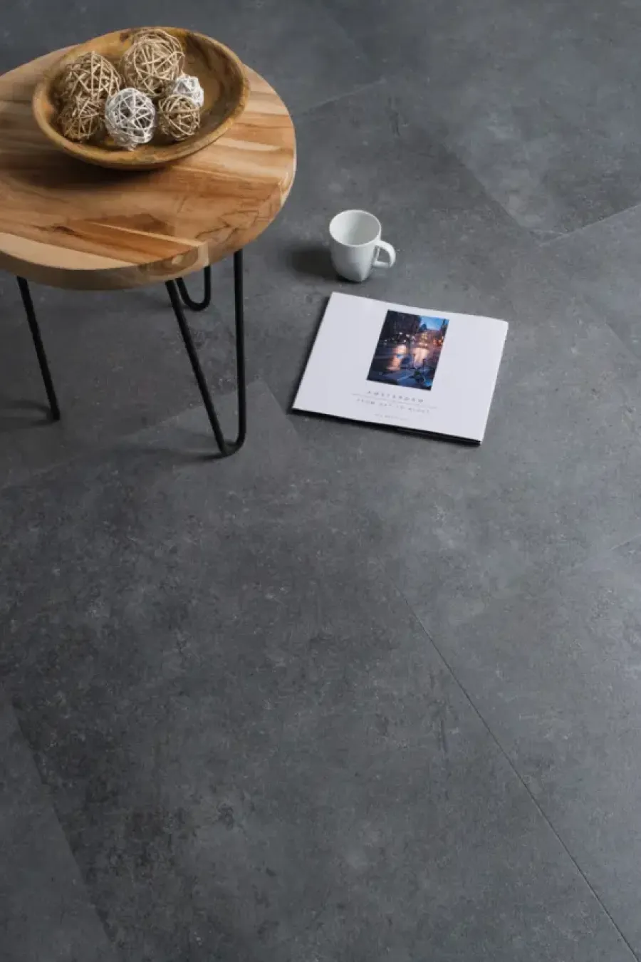 Geen Click PVC Progetto Salina donkergrijs betonlook