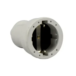 Contrastekker 10/16A PVC Randaarde Wit