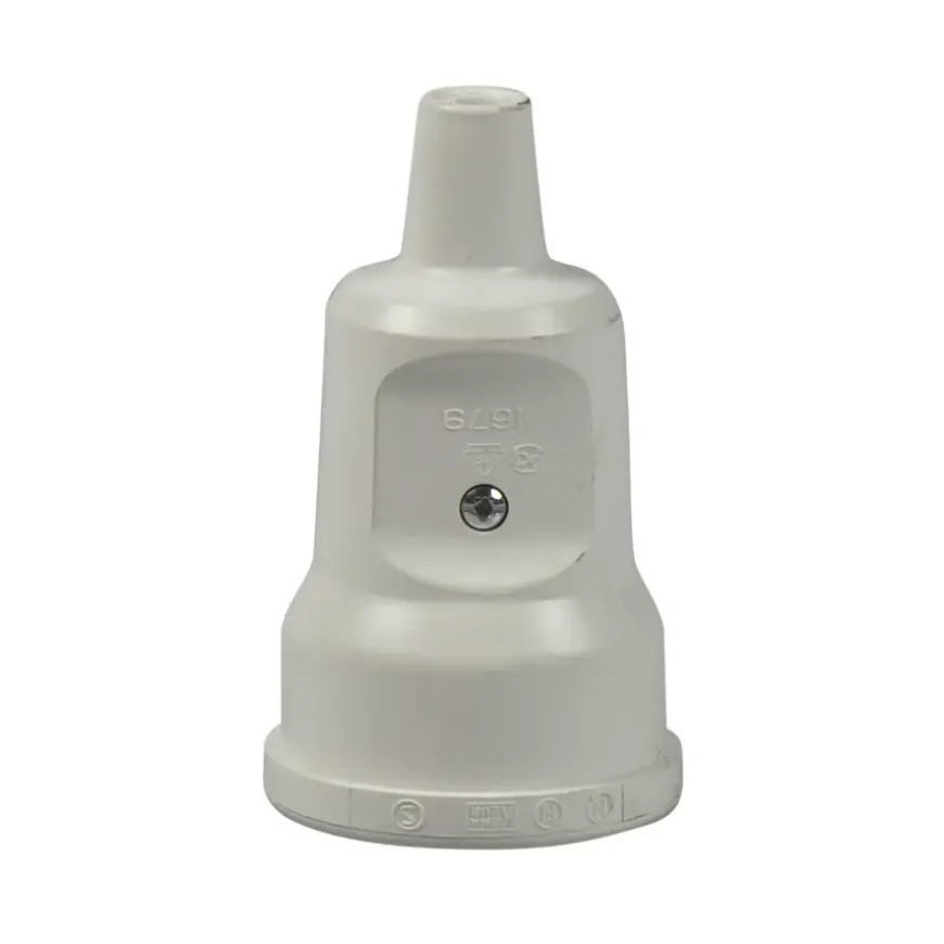 Contrastekker 10/16A PVC Randaarde Wit