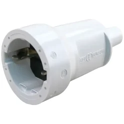 Contrastekker 10/16A PVC Randaarde Wit