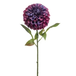 Emerald Dahlia pompom spray XL burgundy 77cm