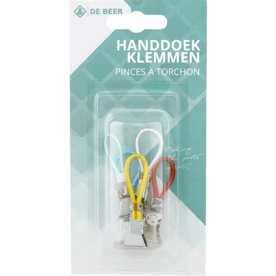 De Beer Debeer handdoekklemmen 5 kleuren