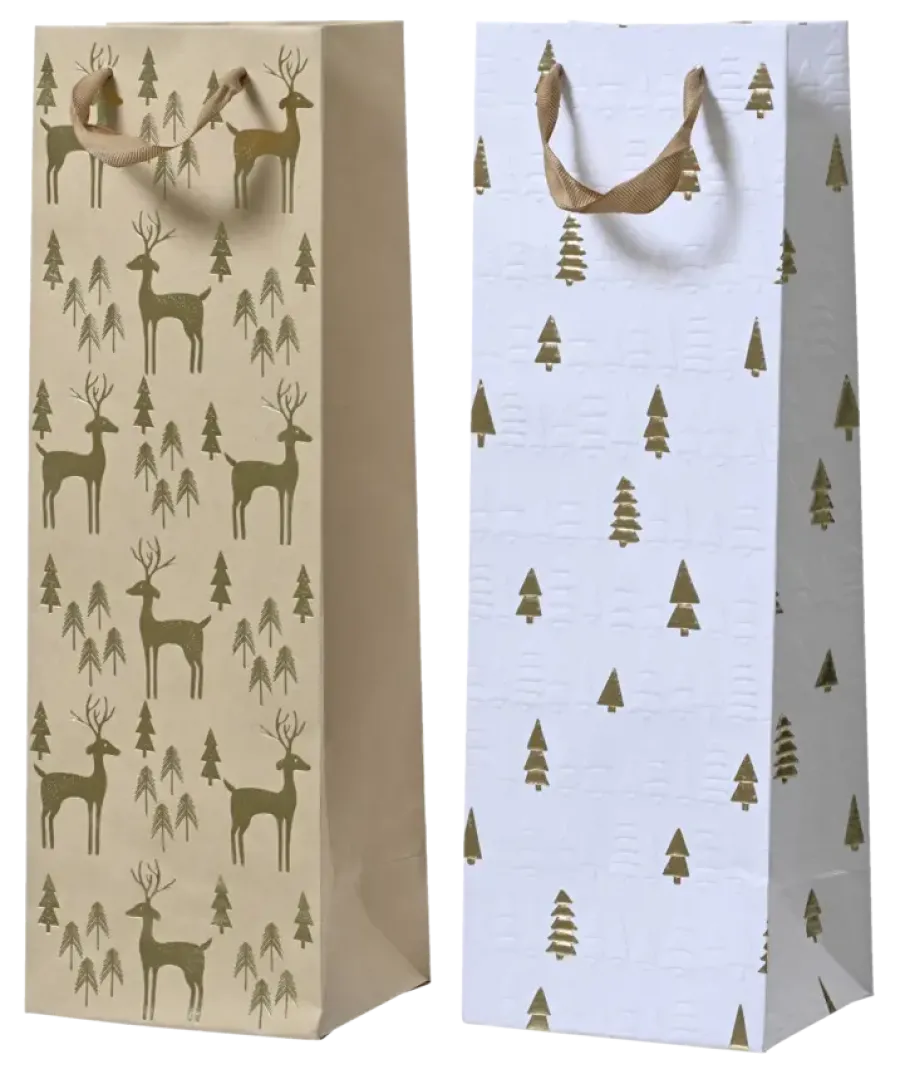 Decoris giftbag papier diverse kerst patronen