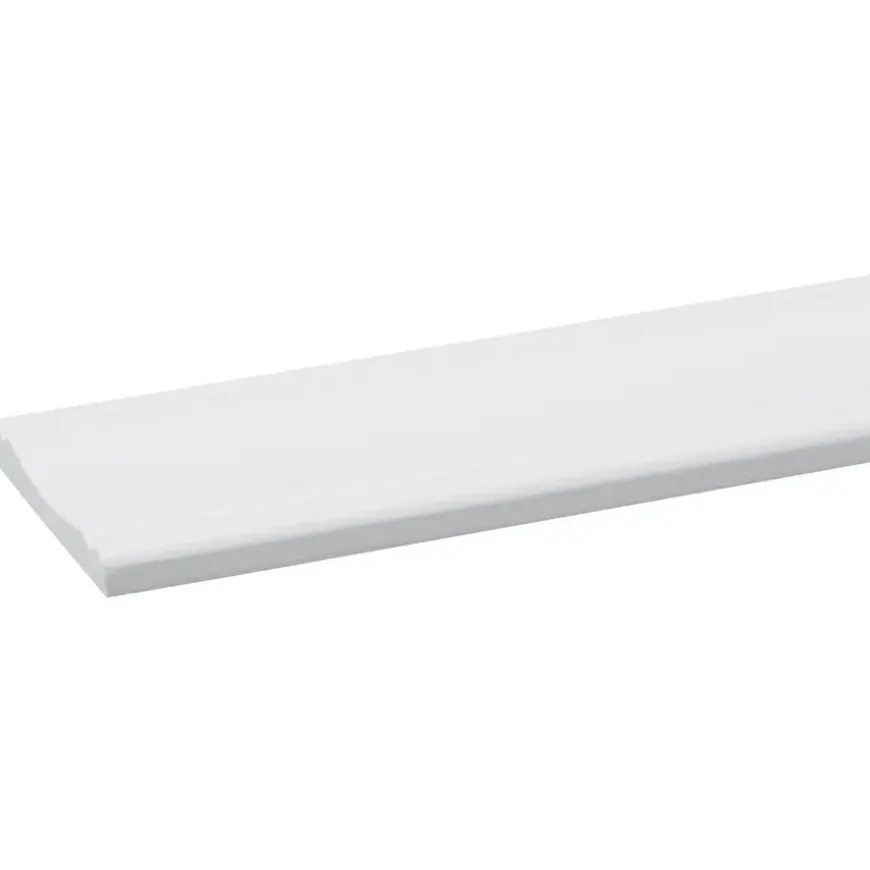 Decorlijst grenen wit gegrond 8x57mm 270cm