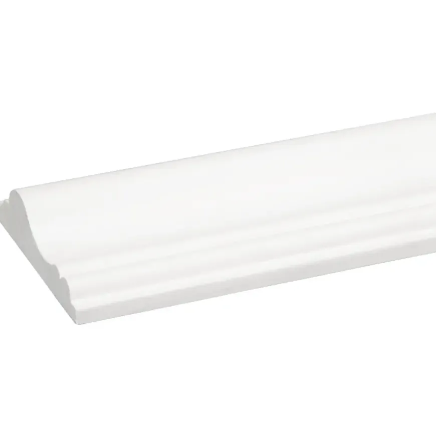 Decorlijst grenen 18x68 mm wit gegrond lengte 270 cm