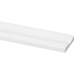 Decorlijst grenen 8x45 mm wit gegrond lengte 270 cm