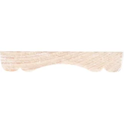 Decorlijst grenen 8x45 mm wit gegrond lengte 270 cm