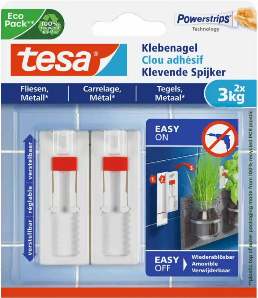 Tesa De Verstelbare Klevende Spijkers voor Tegels & Metaal