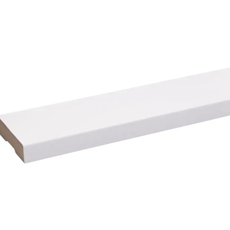 Deurlijst MDF wit folie carré 18x70 mm lengte 260 cm