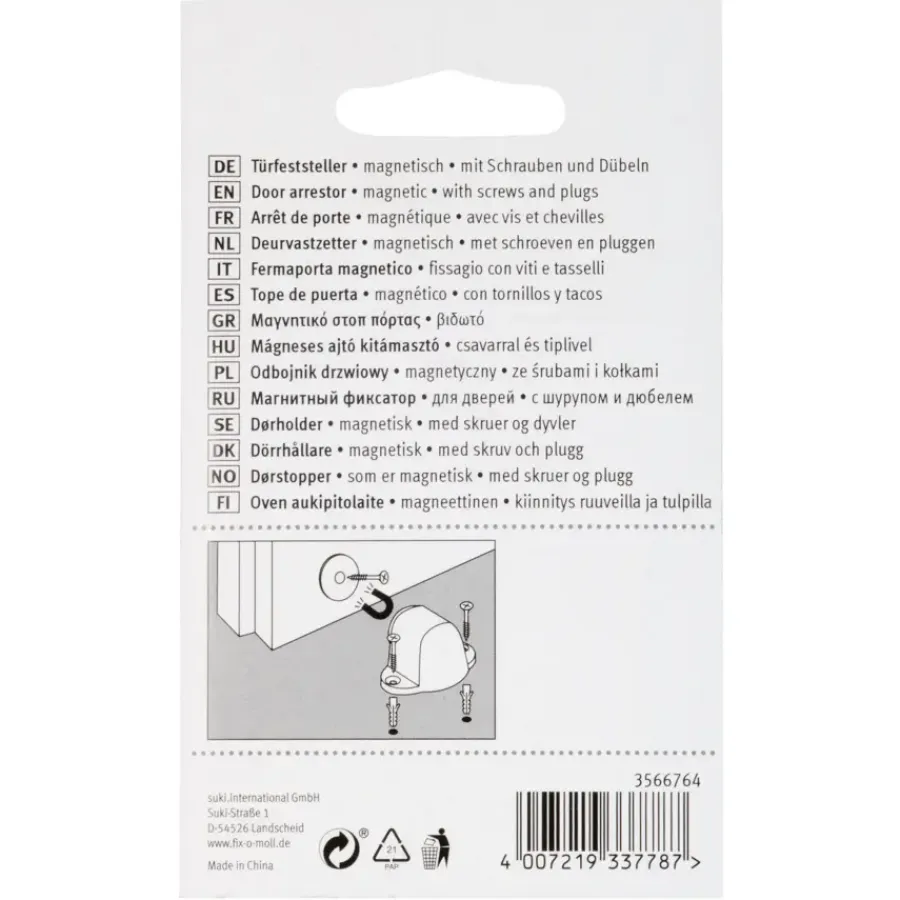 Fix-o-moll Deurstopper magnetisch 31x54x31mm