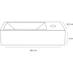 Differnz Fontein Ravo wit 38.5X18.5X9 cm
