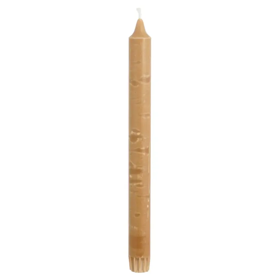 Geen Dinerkaars stearine bruin - h25xd2,2cm