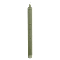 Geen Dinerkaars stearine d.groen 6 stuks - h24xd2,2cm