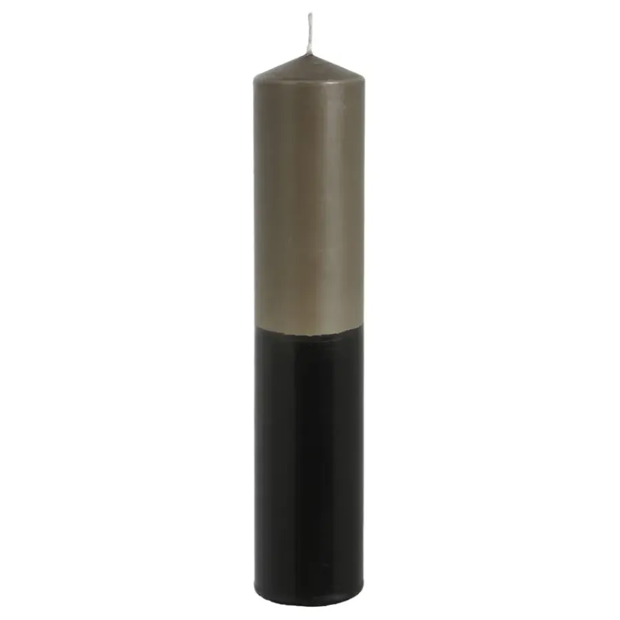 Geen Dip-dye kaars stearine - h25xd5cm