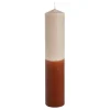 Geen Dip-dye kaars stearine licht roze terra - h25xd5cm