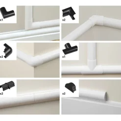D-line Accessoireskit voor 30/ 15mm D-line Goot Zwart