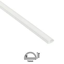 D-line kabelgoot halfrond wit 16/8 mm 2 meter