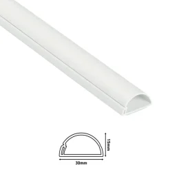 D-line kabelgoot half rond wit 1 meter