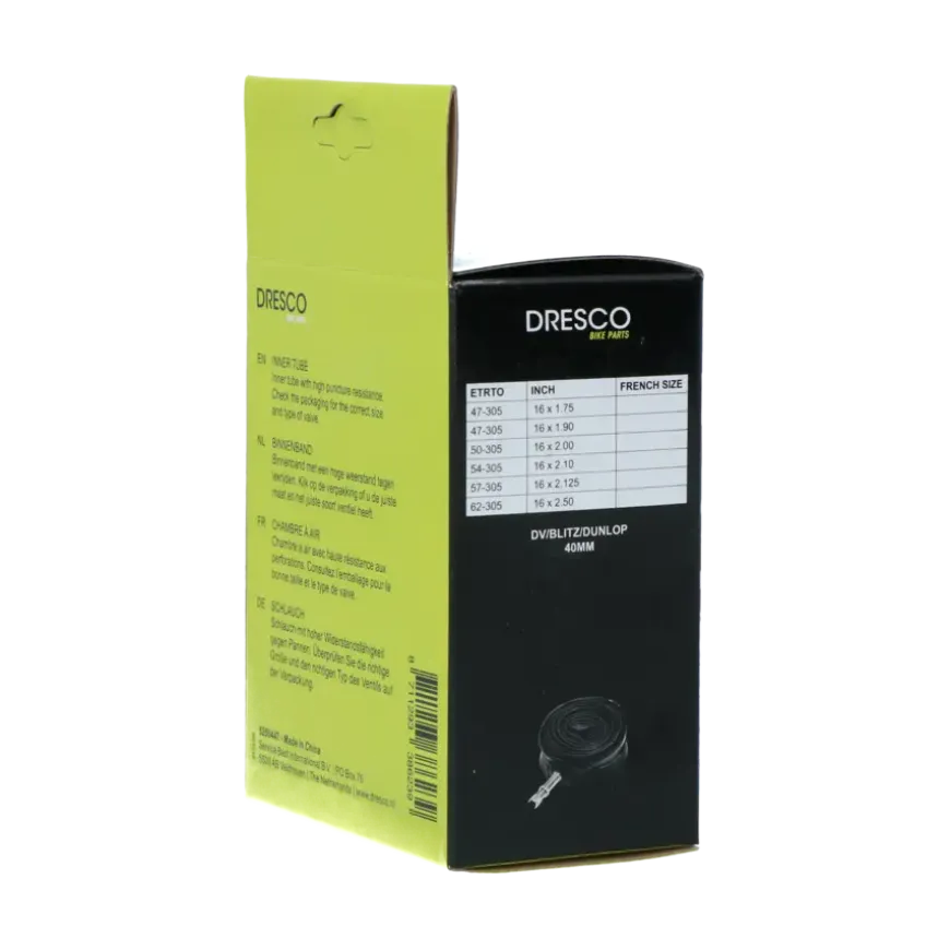 Dresco binnenband 16 x 1.75-2.50 (47/62-305) dunlop 40mm