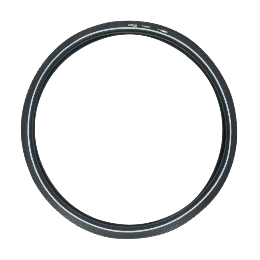 Dresco buitenband traveller 28 x 1.60 (42-622) reflectie zwart