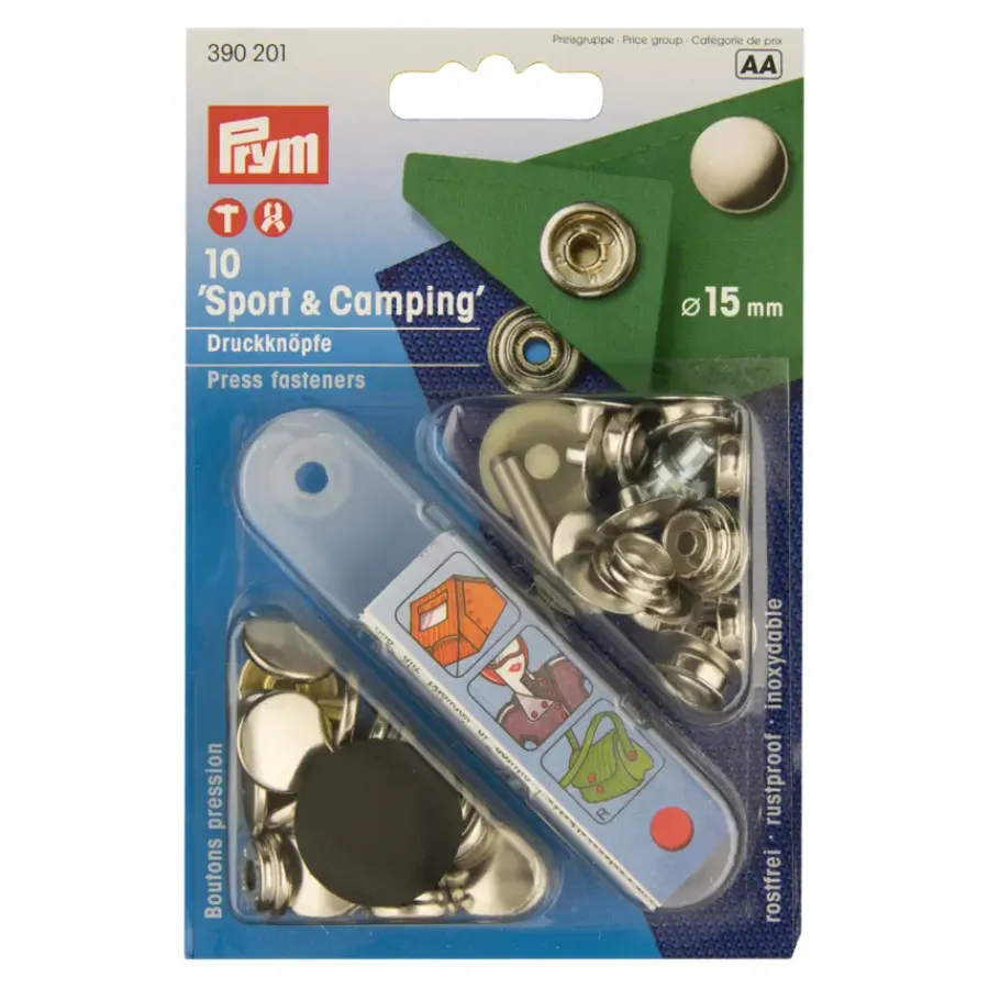 Prym Drukknopen 15mm voor stof 10 stuks