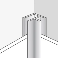 Dumawall + aluminium hoekprofiel zwart 260 cm 12-20 mm
