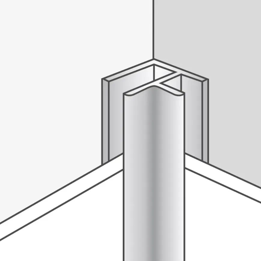 Dumawall + aluminium hoekprofiel zwart 260 cm 12-20 mm