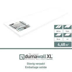 Dumawall XL kunststof wandbekleding Modica 4,68m² 90x260cm - 2 stuks