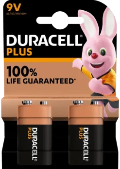 Duracell Batterij 9V Alkaline AA Plus 2 stuks
