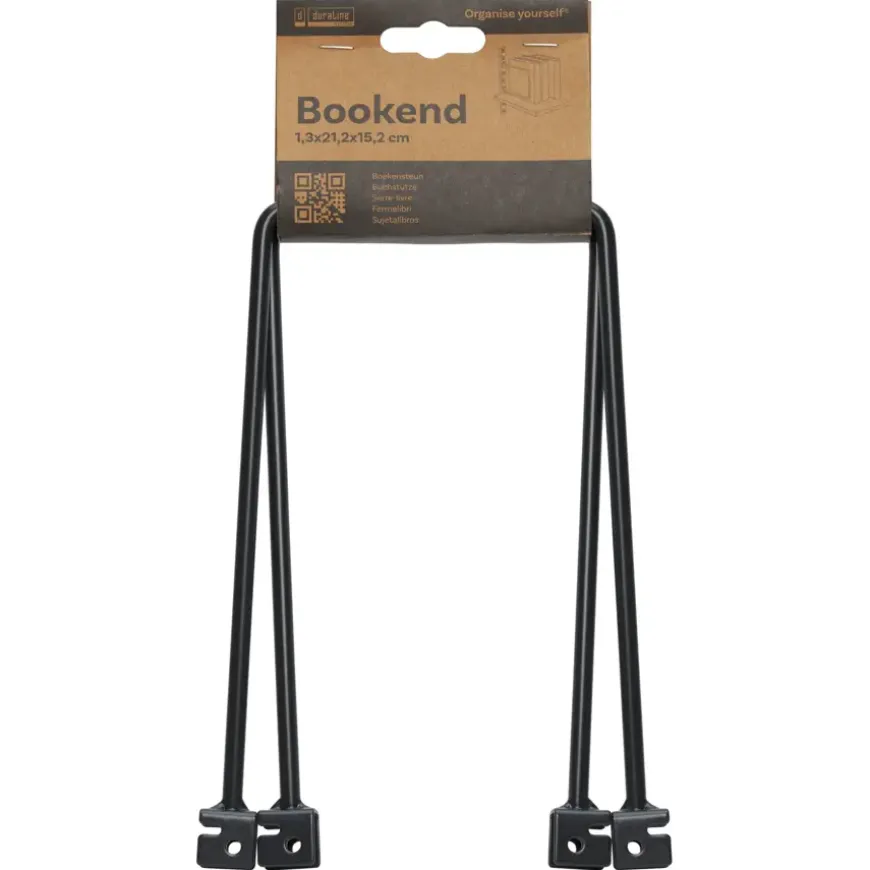 Duraline boekklem zwart 2 stuks